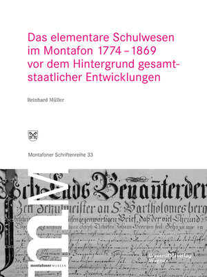 cover image of Das elementare Schulwesen im Montafon 1774–1869